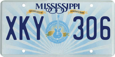 MS license plate XKY306