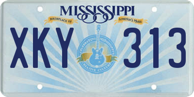 MS license plate XKY313