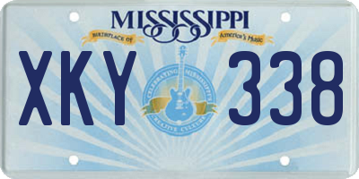 MS license plate XKY338