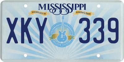 MS license plate XKY339