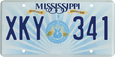 MS license plate XKY341