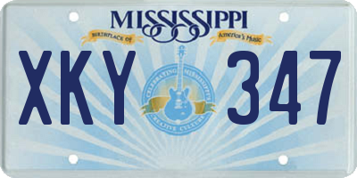 MS license plate XKY347