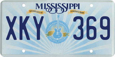 MS license plate XKY369