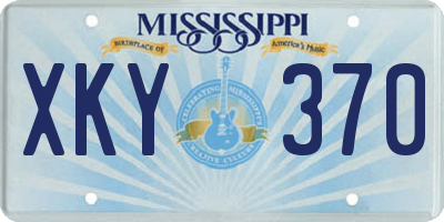 MS license plate XKY370