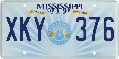 MS license plate XKY376