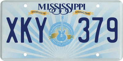 MS license plate XKY379