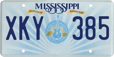 MS license plate XKY385