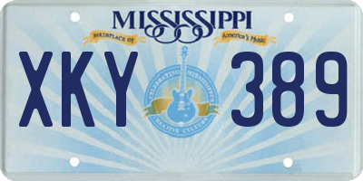 MS license plate XKY389