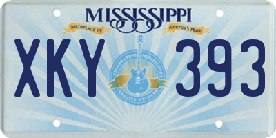 MS license plate XKY393