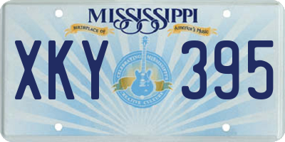 MS license plate XKY395