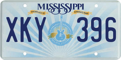 MS license plate XKY396