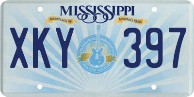 MS license plate XKY397