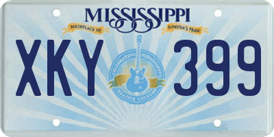 MS license plate XKY399