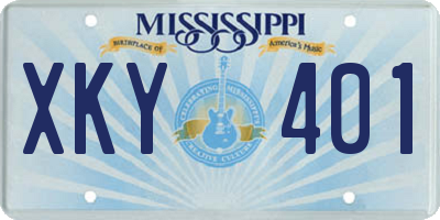 MS license plate XKY401