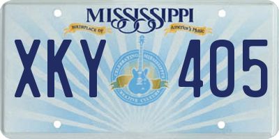 MS license plate XKY405