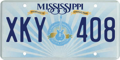 MS license plate XKY408