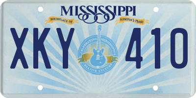 MS license plate XKY410