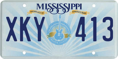MS license plate XKY413