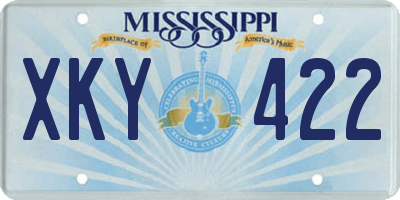 MS license plate XKY422