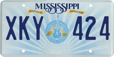 MS license plate XKY424