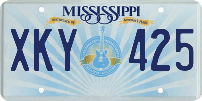 MS license plate XKY425