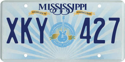 MS license plate XKY427