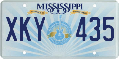MS license plate XKY435