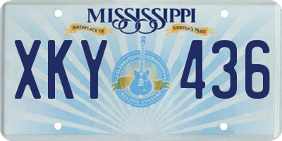 MS license plate XKY436