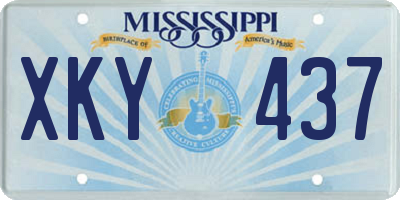 MS license plate XKY437