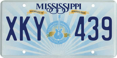 MS license plate XKY439