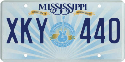 MS license plate XKY440