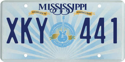 MS license plate XKY441