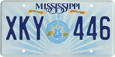 MS license plate XKY446