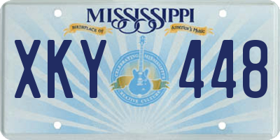 MS license plate XKY448