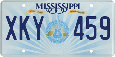 MS license plate XKY459
