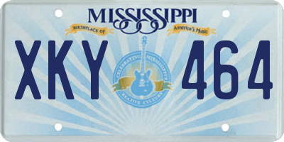 MS license plate XKY464
