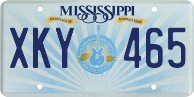 MS license plate XKY465