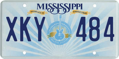 MS license plate XKY484