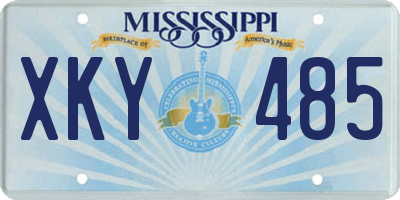 MS license plate XKY485
