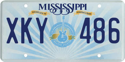 MS license plate XKY486