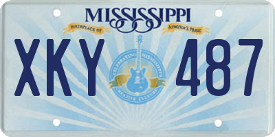 MS license plate XKY487