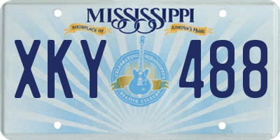 MS license plate XKY488