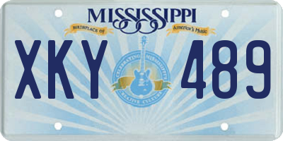 MS license plate XKY489