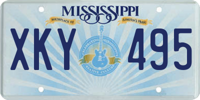 MS license plate XKY495