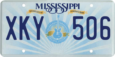MS license plate XKY506