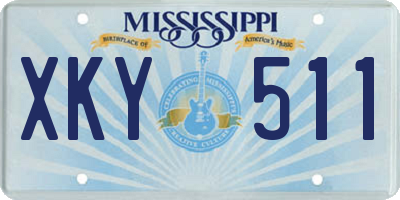 MS license plate XKY511