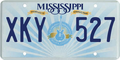 MS license plate XKY527