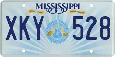 MS license plate XKY528