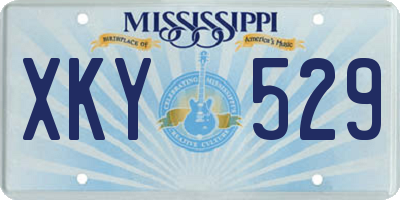 MS license plate XKY529