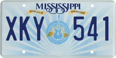 MS license plate XKY541